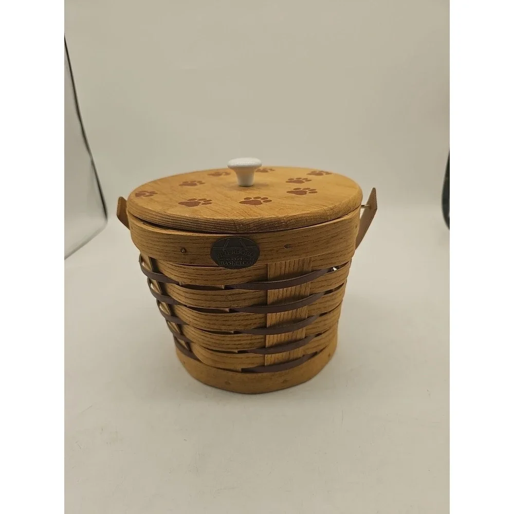 Peterboro Basket Company USA Paw‎ Print Ice Bucket Treat Holder